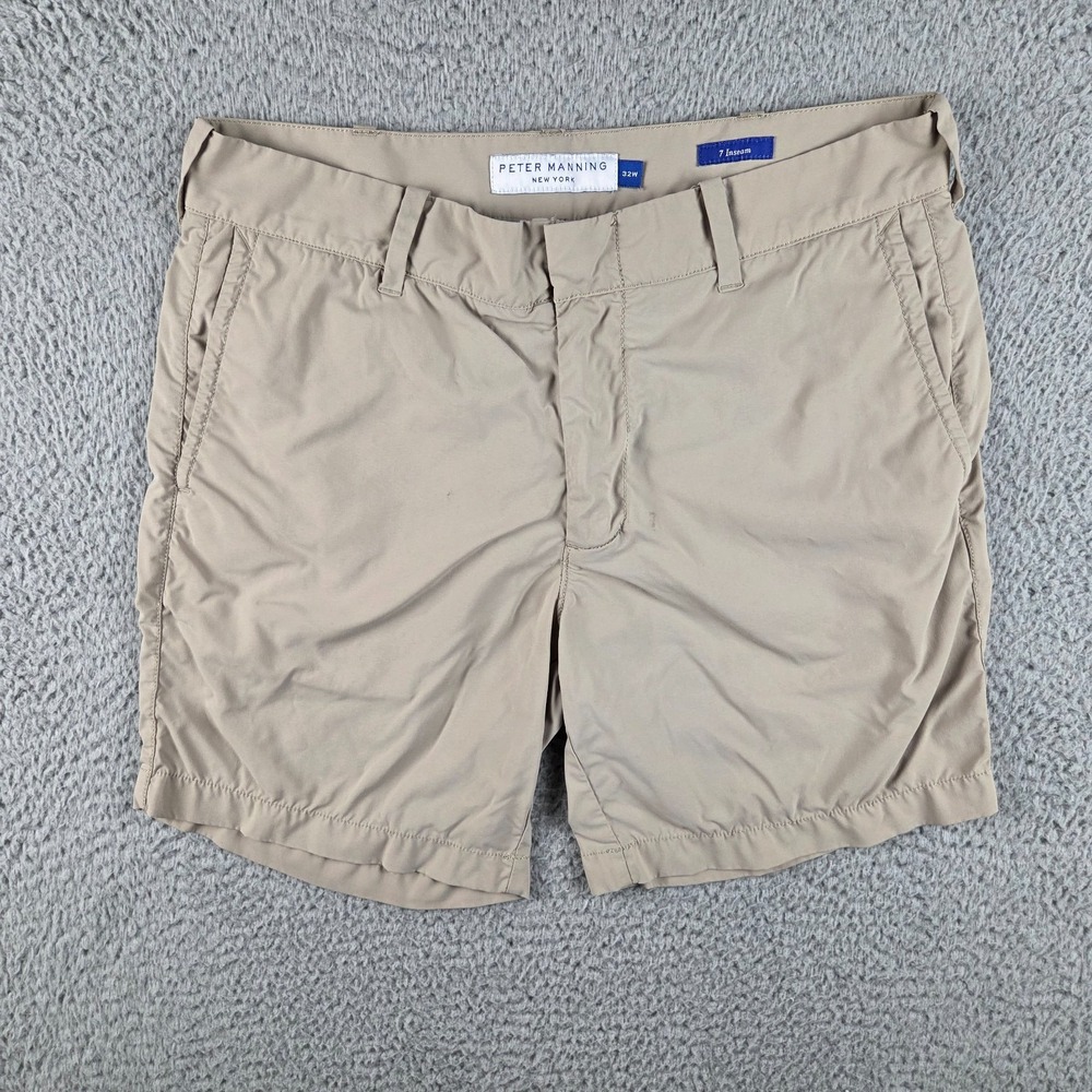 Peter Manning Golf Shorts‎ Mens 32 Tan Preppy Golfer Golfing Lightweight Frat